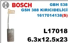 6.3x12.5x23 (S) L17018  GBH 538  GSH 388 KIRICIDELİCİ 1617014138(S)