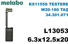 6.3x12.5x20 L13053 KS1155S TESTERE W20-180 TAŞ 34.301.071 