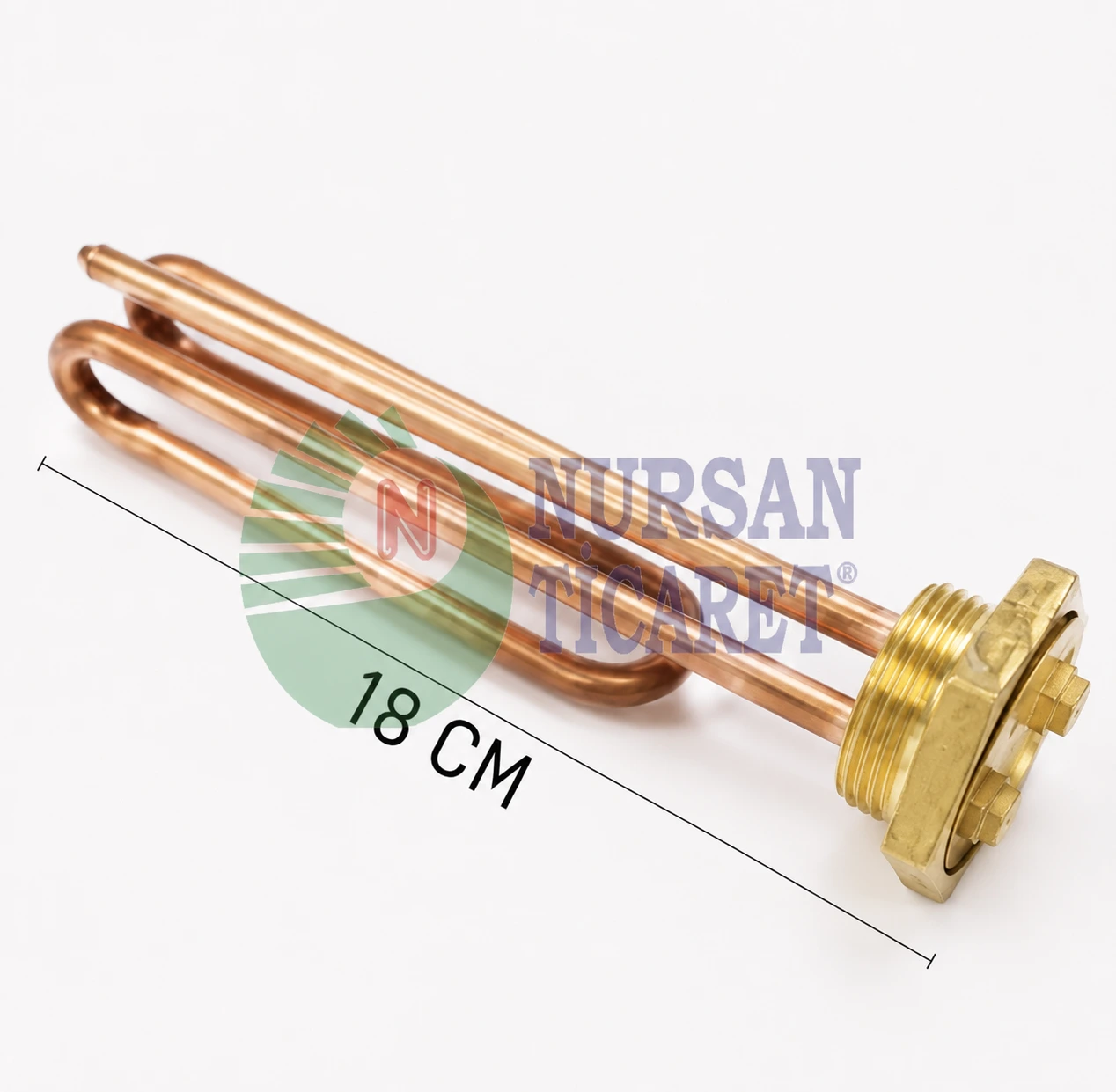 1-1/4 İNÇ BAKIR ÇAY KAZANI REZİSTANSI 220V 2000W 18 CM 