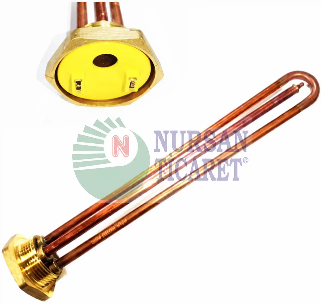 1-1/4 İNÇ  Güneş Enerji Rezistansı (Boş) 2000 W 220 V  8,5 Ø 30 cm  (Çin Menşeli)