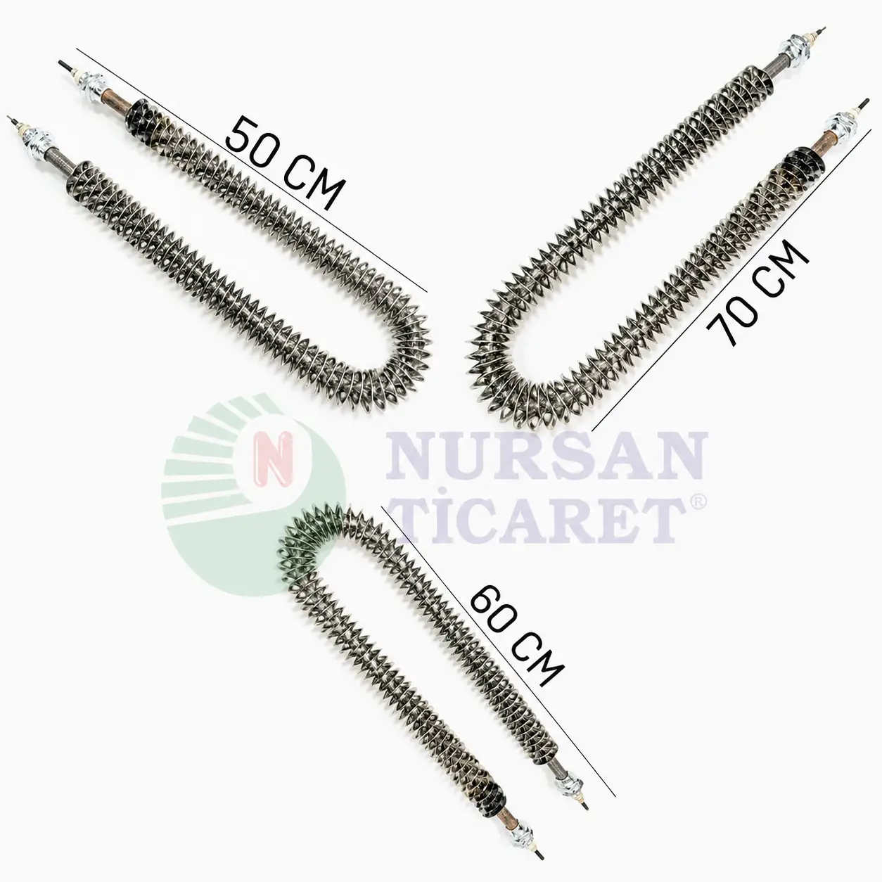 SERPANTİNLİ REZİSTANS (U) TİPİ 220 V DKP 1500 W (50CM) / 1800 W (60CM) / 1750 W (70 CM)